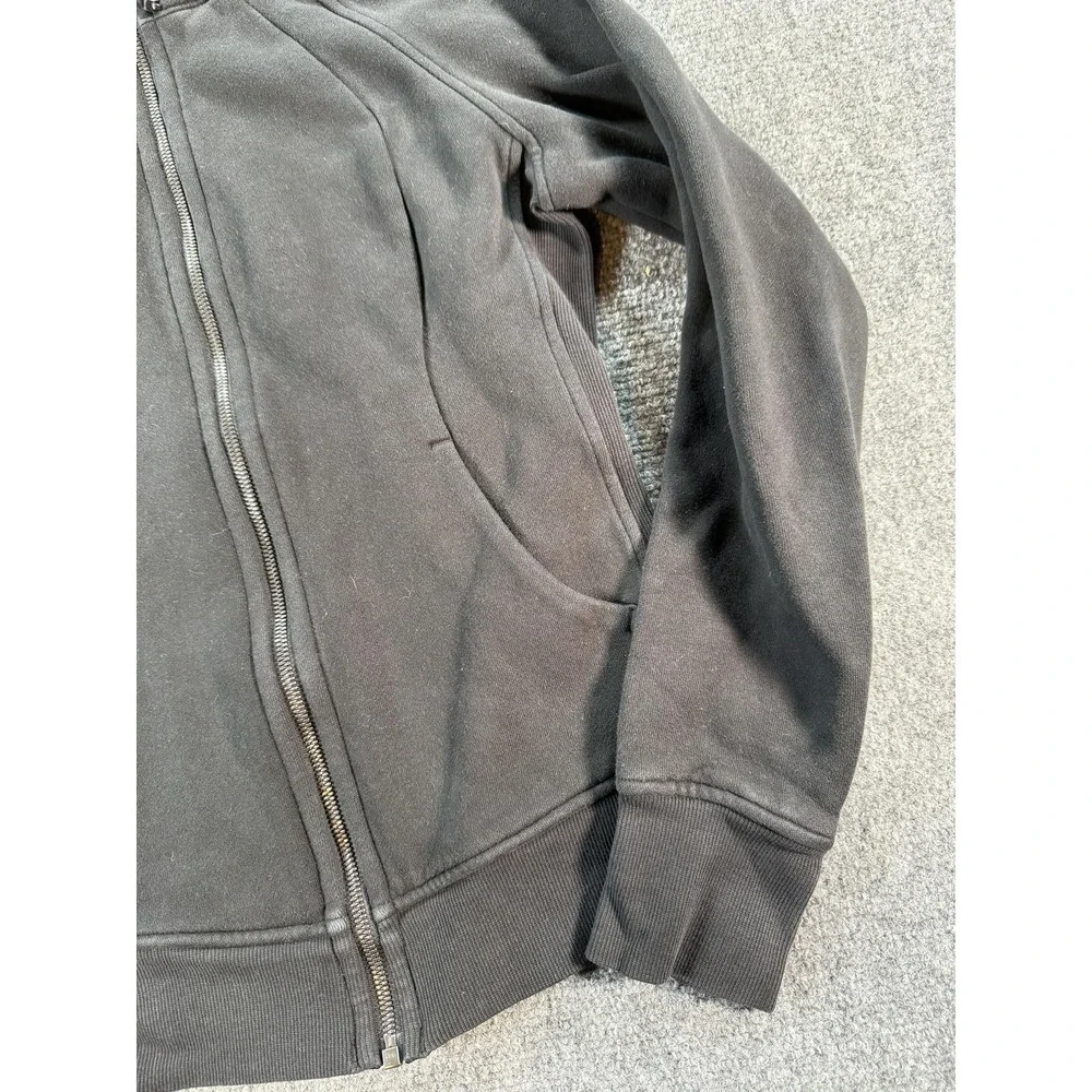 Lululemon Scuba Hoodie Womens Small Black Full‎ Zip Thumbholes Sweatshirt Logo - Picture 5 of 13